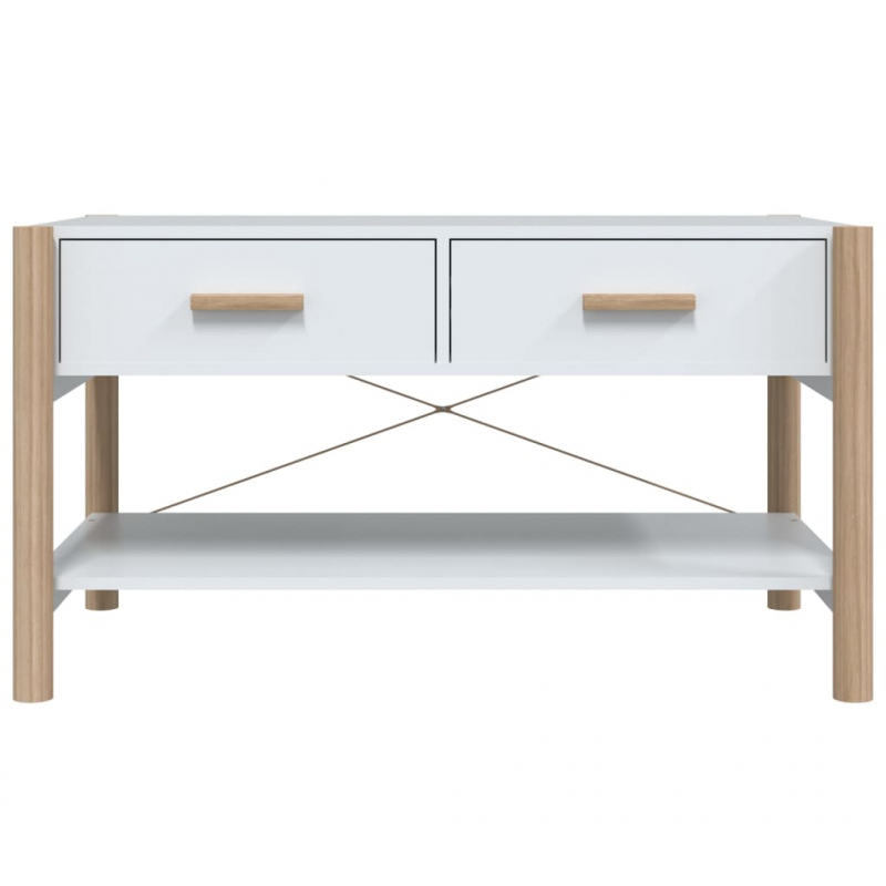 Couchtisch Weiß 82x48x45 cm Holzwerkstoff
