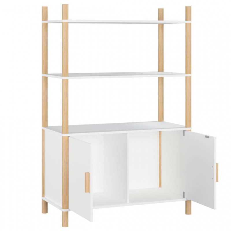 Highboard Weiß 80x40x121 cm Holzwerkstoff