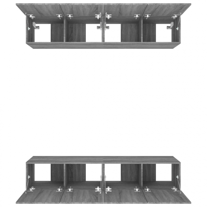 TV-Schränke 4 Stk. Grau Sonoma 80x30x30 cm Holzwerkstoff