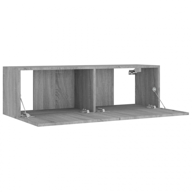 4-tlg. TV-Schrank-Set Grau Sonoma Holzwerkstoff