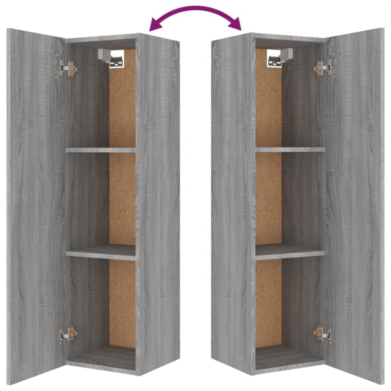 8-tlg. TV-Schrank-Set Grau Sonoma Holzwerkstoff