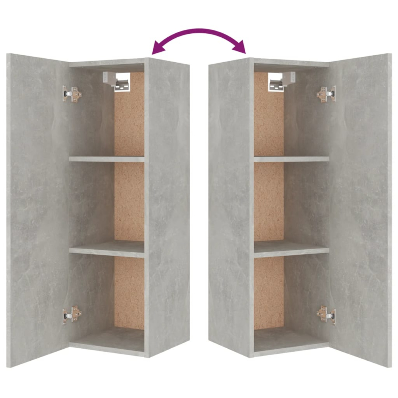 5-tlg. TV-Schrank-Set Betongrau Holzwerkstoff