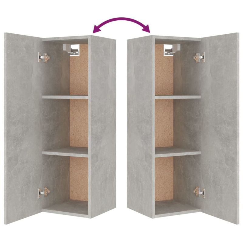 8-tlg. TV-Schrank-Set Betongrau Holzwerkstoff