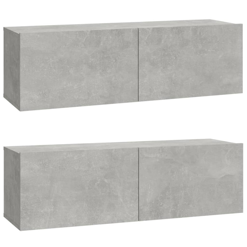 5-tlg. TV-Schrank-Set Betongrau Holzwerkstoff