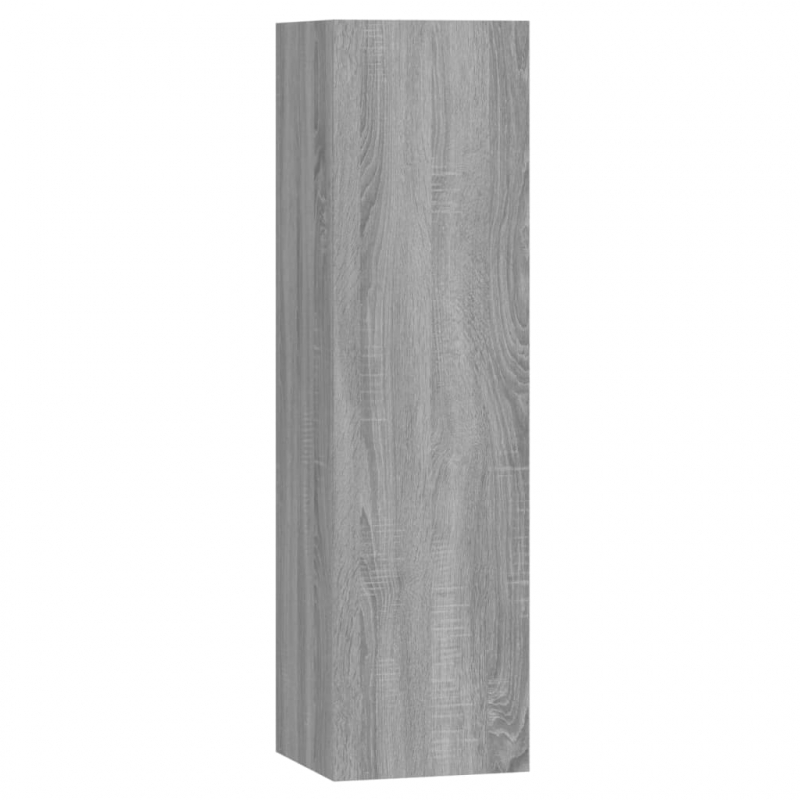 4-tlg. TV-Schrank-Set Grau Sonoma Holzwerkstoff