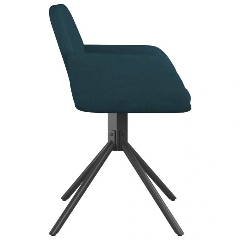 Esszimmerstühle 2 Stk. Drehbar Blau Samt