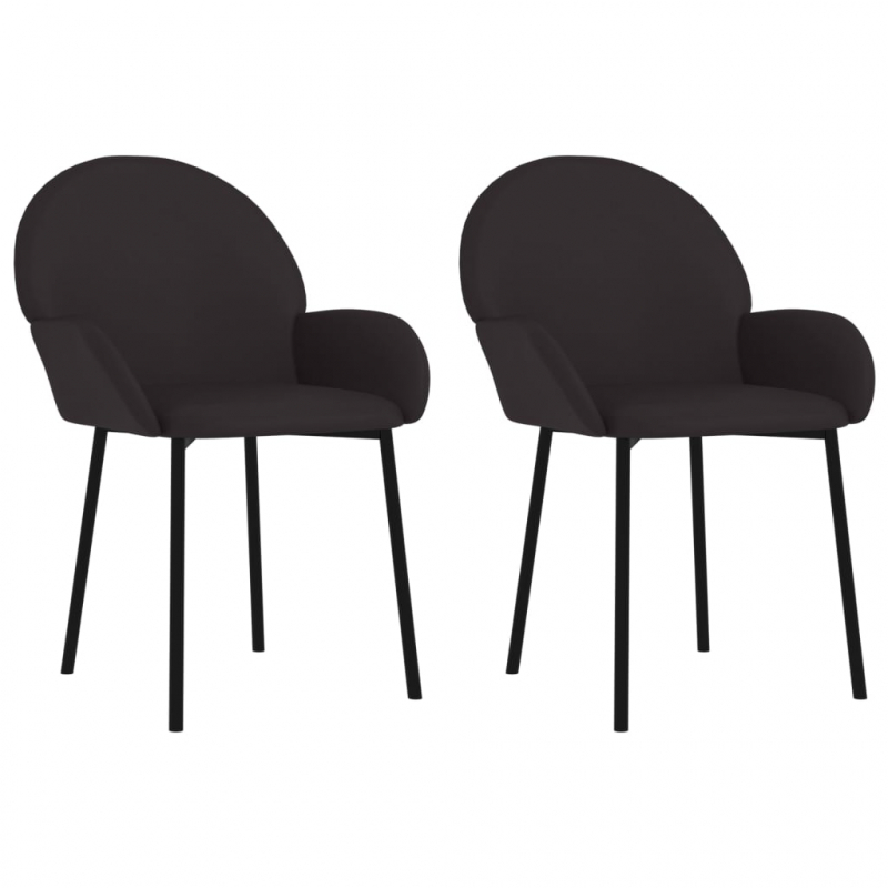 Esszimmerstühle 2 Stk. Schwarz Kunstleder