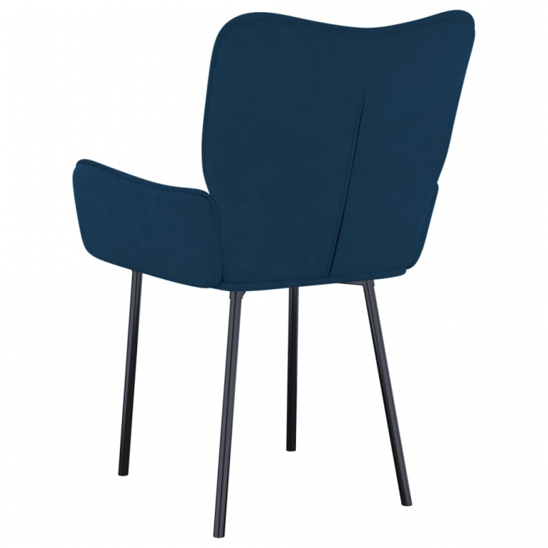Esszimmerstühle 2 Stk. Blau Samt