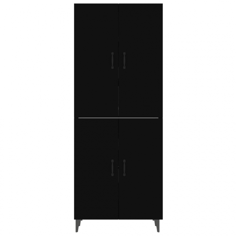 Highboard Schwarz 70x34x180 cm Holzwerkstoff