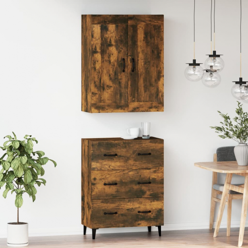 Highboard Räuchereiche Holzwerkstoff