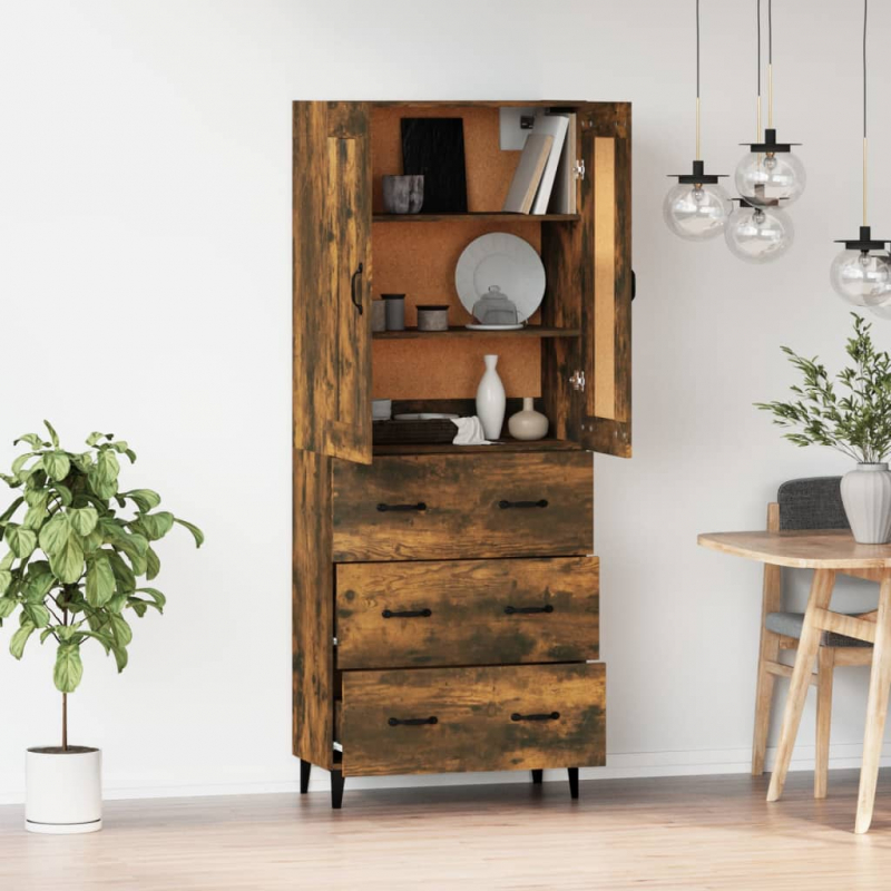 Highboard Räuchereiche Holzwerkstoff