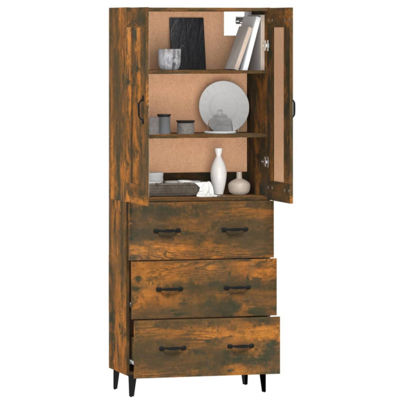 Highboard Räuchereiche Holzwerkstoff