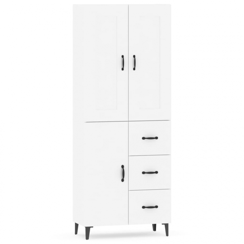 Highboard Hochglanz-Weiß Holzwerkstoff