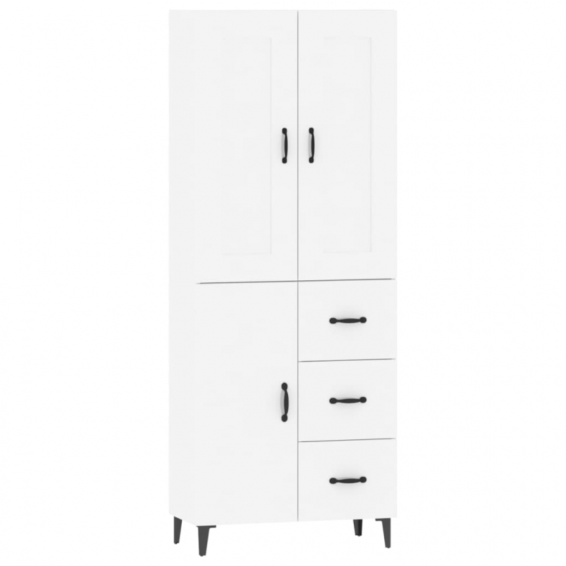 Highboard Hochglanz-Weiß Holzwerkstoff