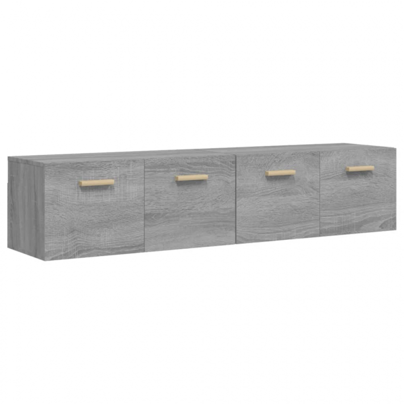 Wandschränke 2 Stk. Grau Sonoma 80x35x36,5 cm Holzwerkstoff