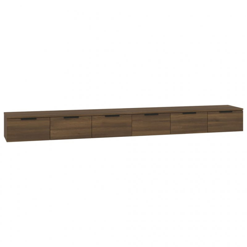 Wandschränke 2Stk. Braun Eichen-Optik 102x30x20cm Holzwerkstoff