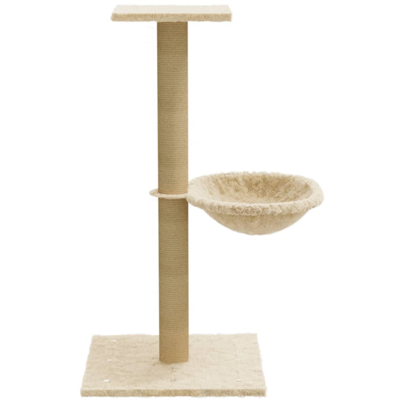 Kratzbaum mit Sisal-Kratzsäule Creme 74 cm