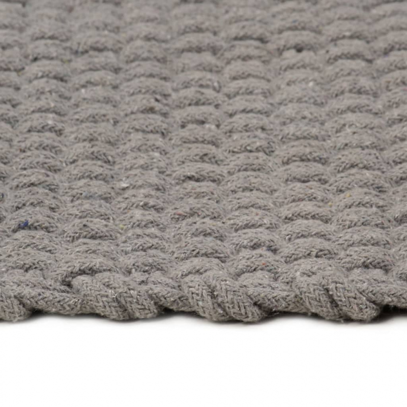 Teppich Rechteckig Grau 160x230 cm Baumwolle