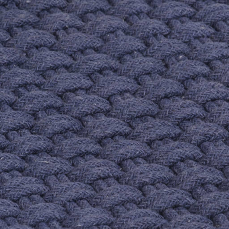 Teppich Rechteckig Marineblau 180x250 cm Baumwolle