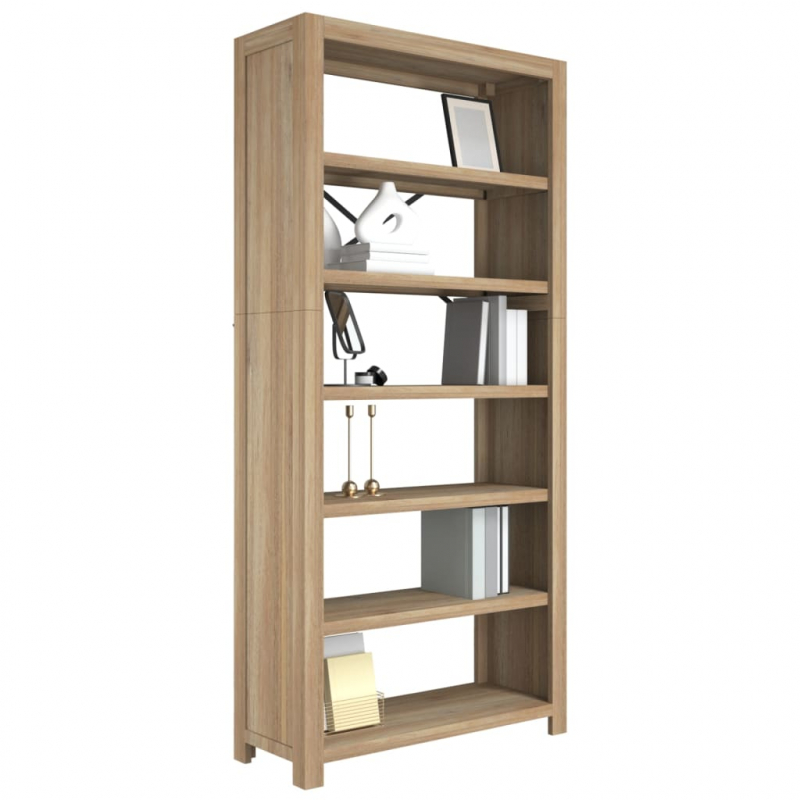 Bücherregal 6 Böden 80x30x170 cm Massivholz Akazie