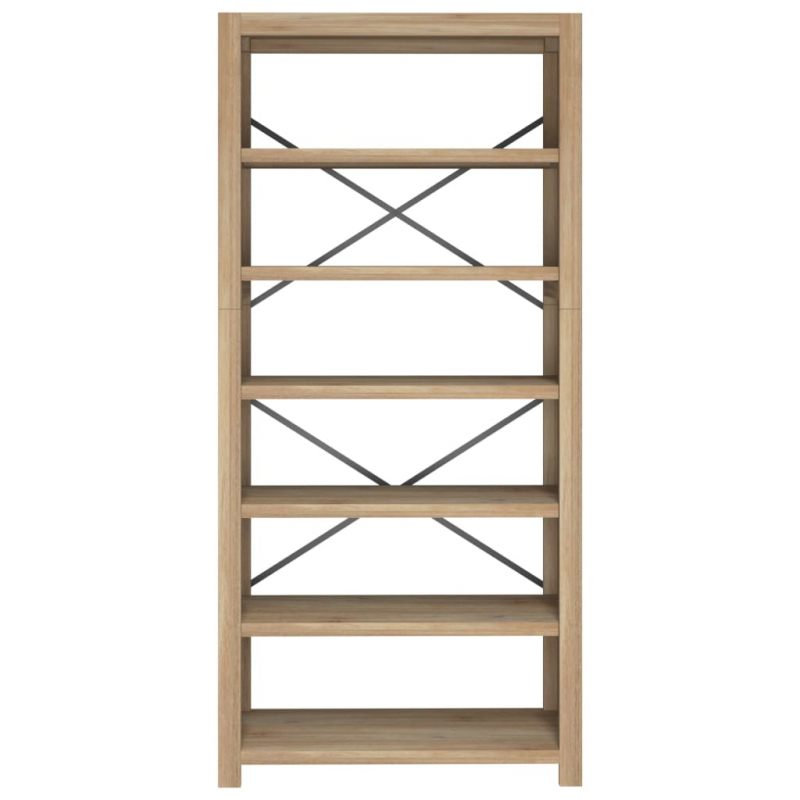Bücherregal 6 Böden 80x30x170 cm Massivholz Akazie