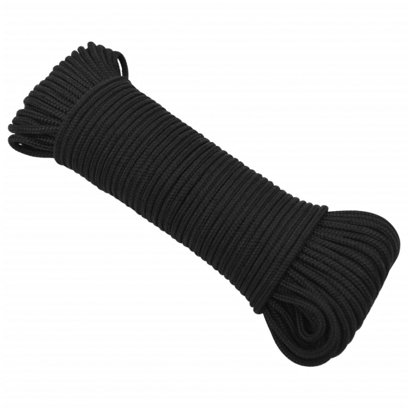 Bootsseil Schwarz 3 mm 25 m Polypropylen