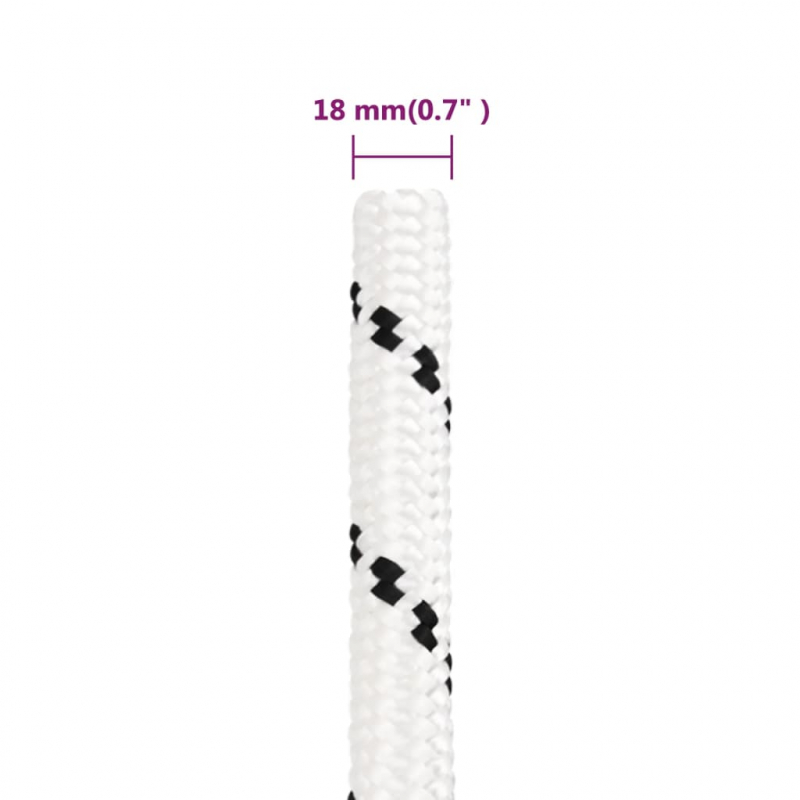 Arbeitsseil Weiß 18 mm 100 m Polyester