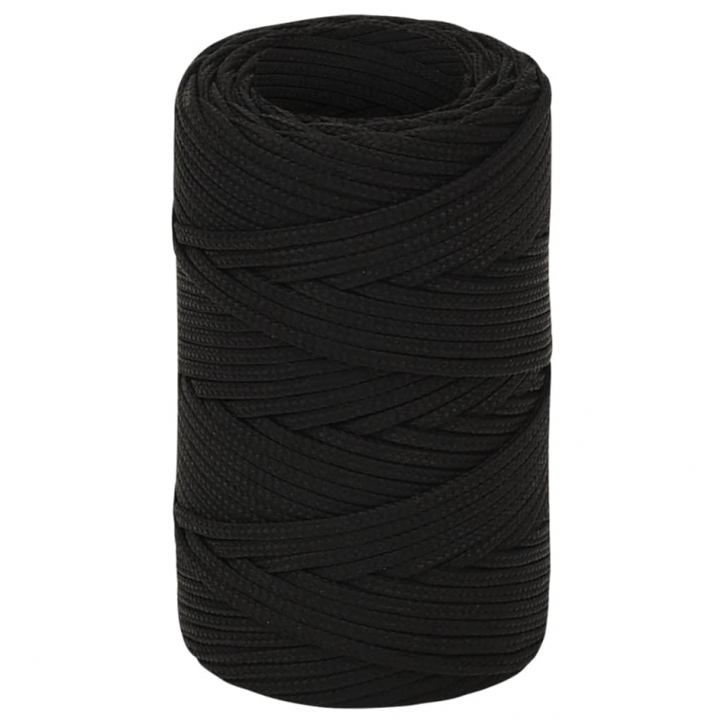 Arbeitsseil Schwarz 2 mm 50 m Polyester