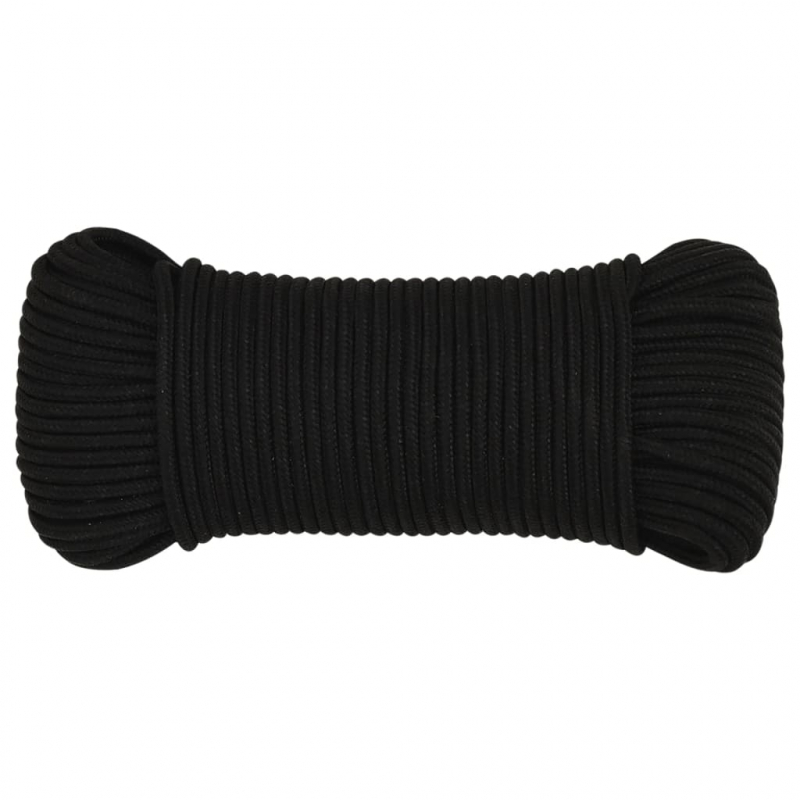 Arbeitsseil Schwarz 3 mm 50 m Polyester