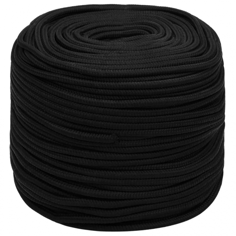 Arbeitsseil Schwarz 6 mm 100 m Polyester