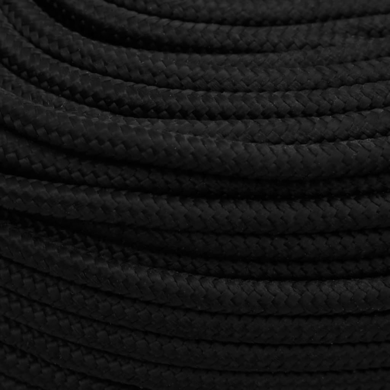Arbeitsseil Schwarz 8 mm 100 m Polyester