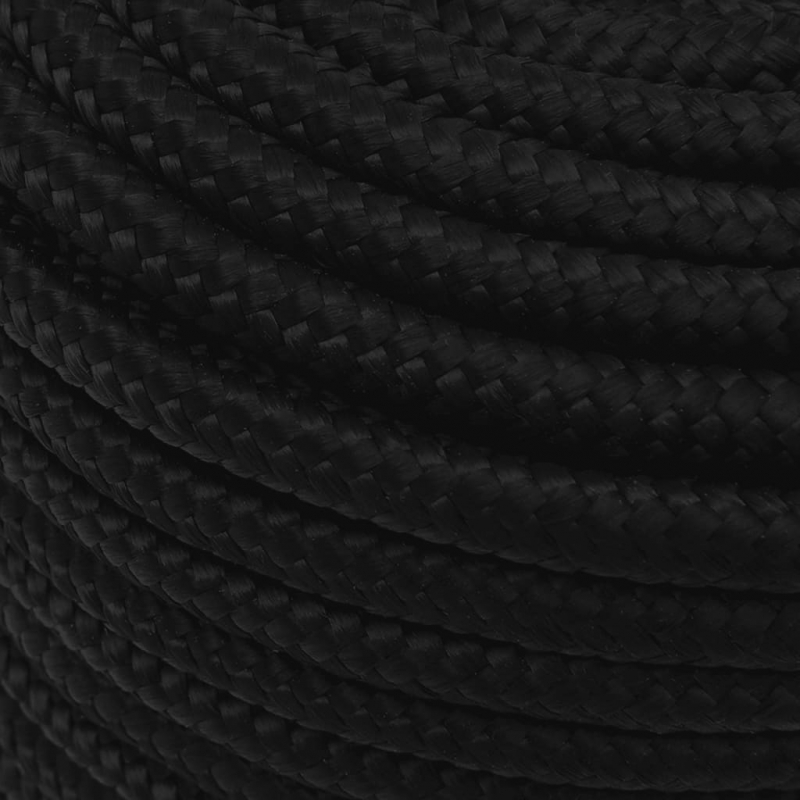Arbeitsseil Schwarz 12 mm 50 m Polyester