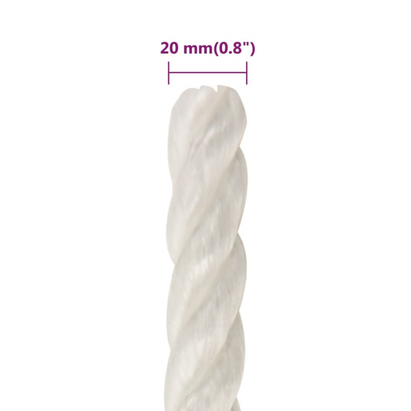 Arbeitsseil Weiß 20 mm 100 m Polypropylen