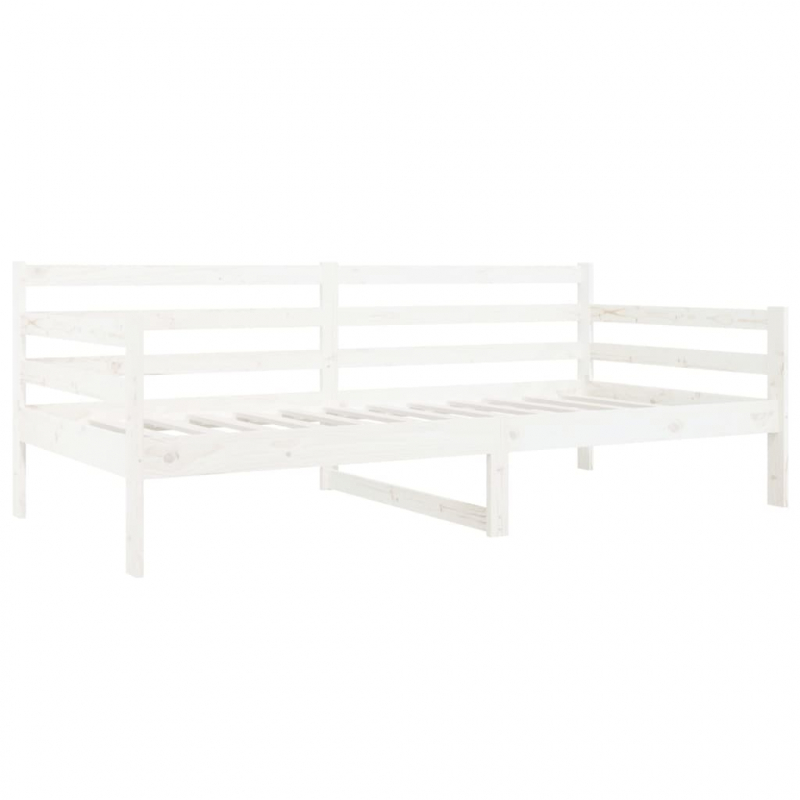 Tagesbett ohne Matratze Weiß 90x190 cm Massivholz Kiefer