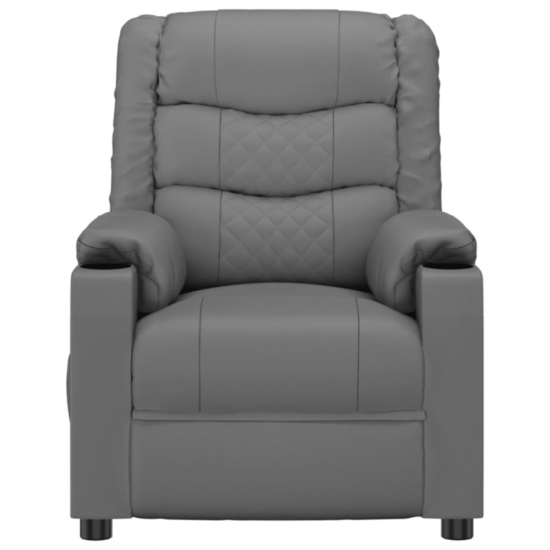 Relaxsessel Grau Kunstleder