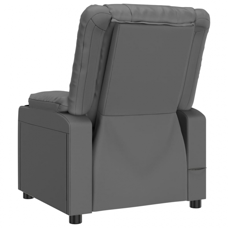 Relaxsessel Grau Kunstleder