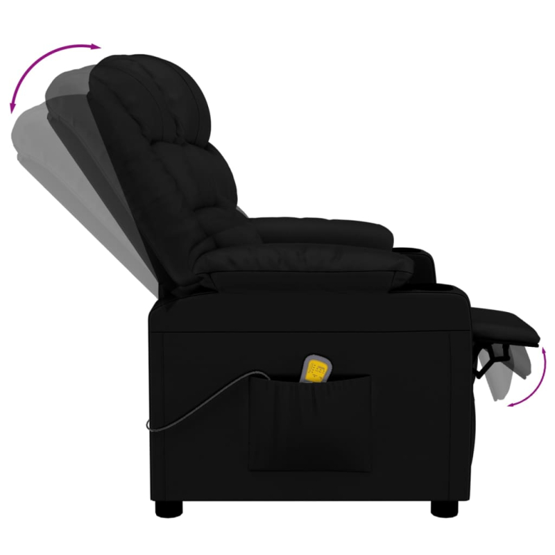 Massagesessel Schwarz Kunstleder