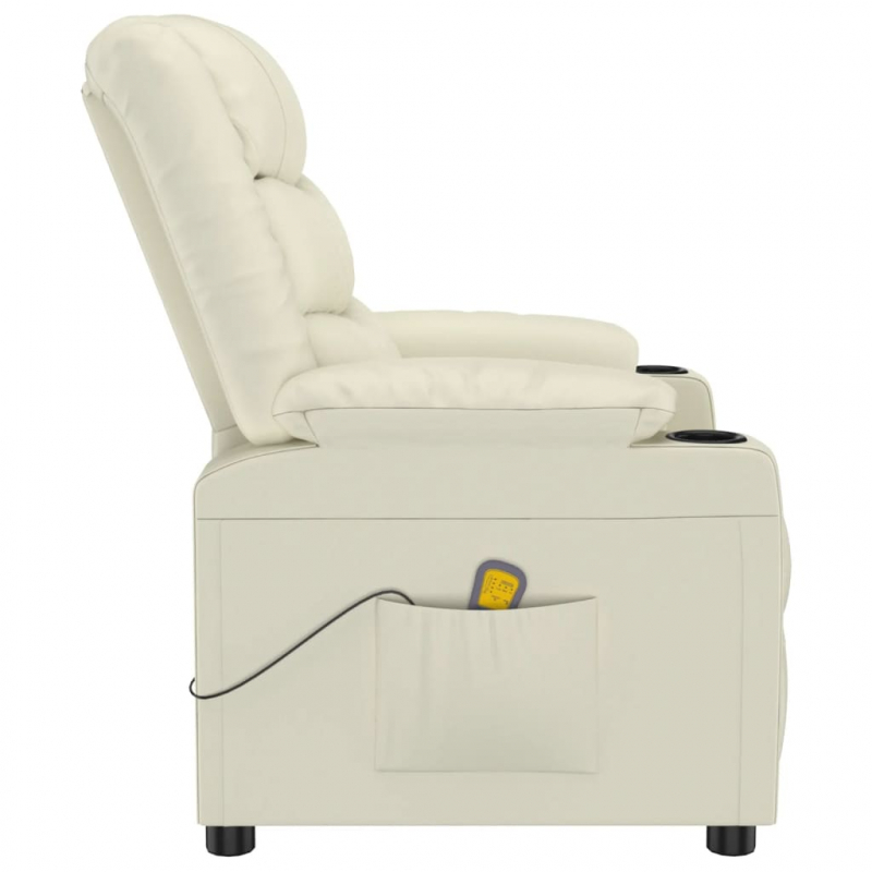 Massagesessel Creme Kunstleder
