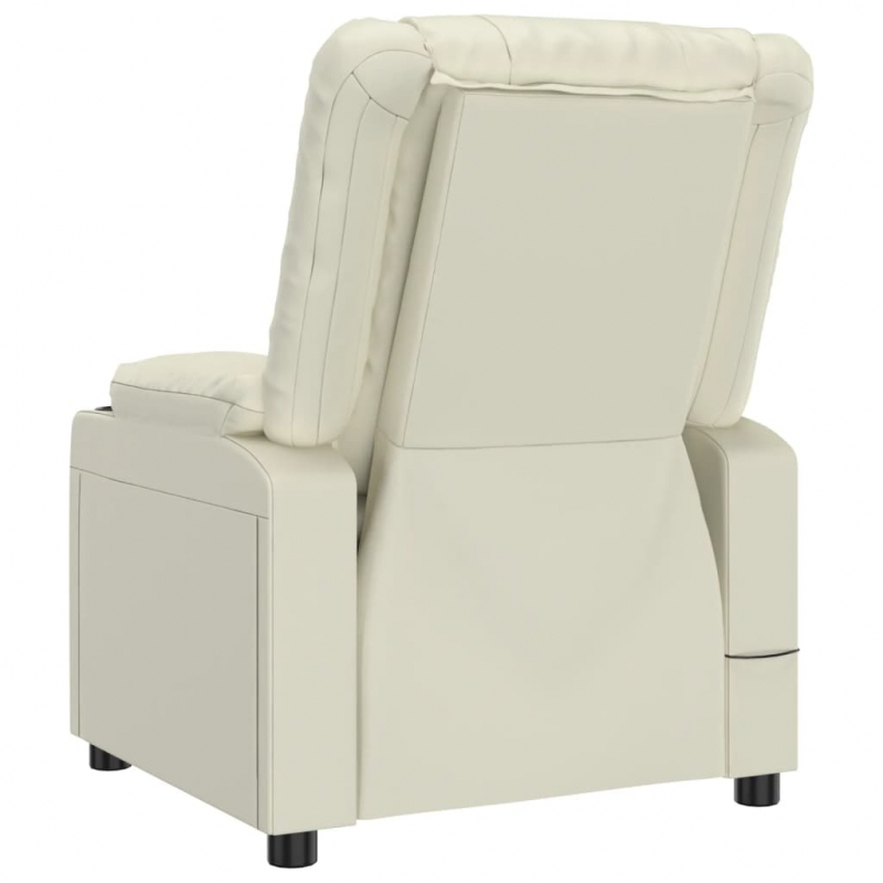 Massagesessel Creme Kunstleder