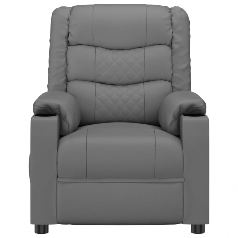 Massagesessel Grau Kunstleder