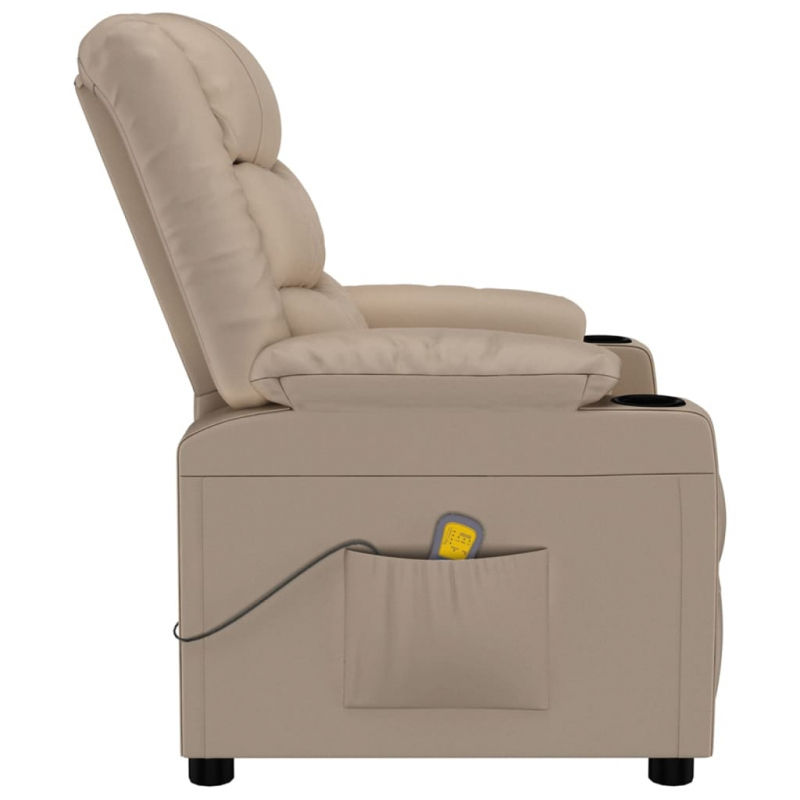 Massagesessel Cappuccino-Braun Kunstleder