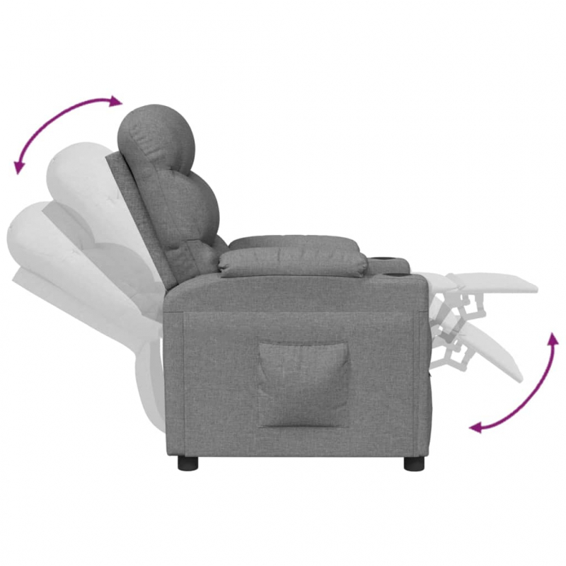 Relaxsessel Hellgrau Stoff