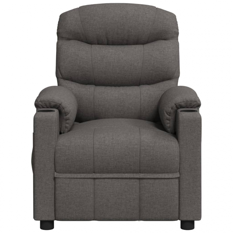Massagesessel Dunkelgrau Stoff