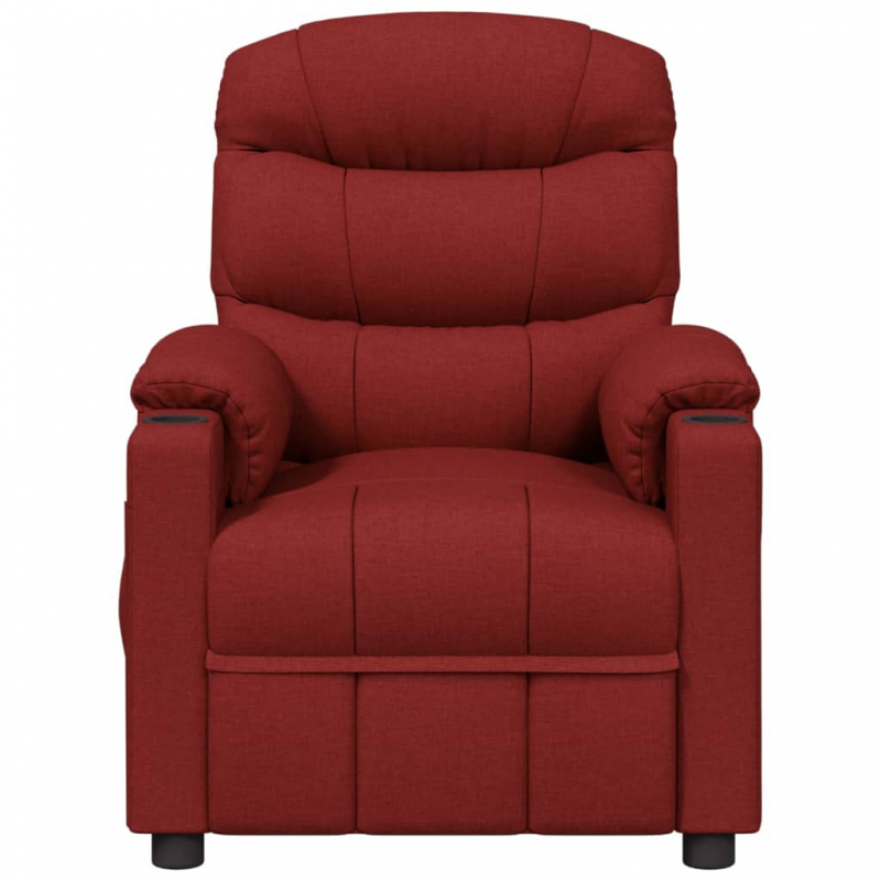 Massagesessel Weinrot Stoff