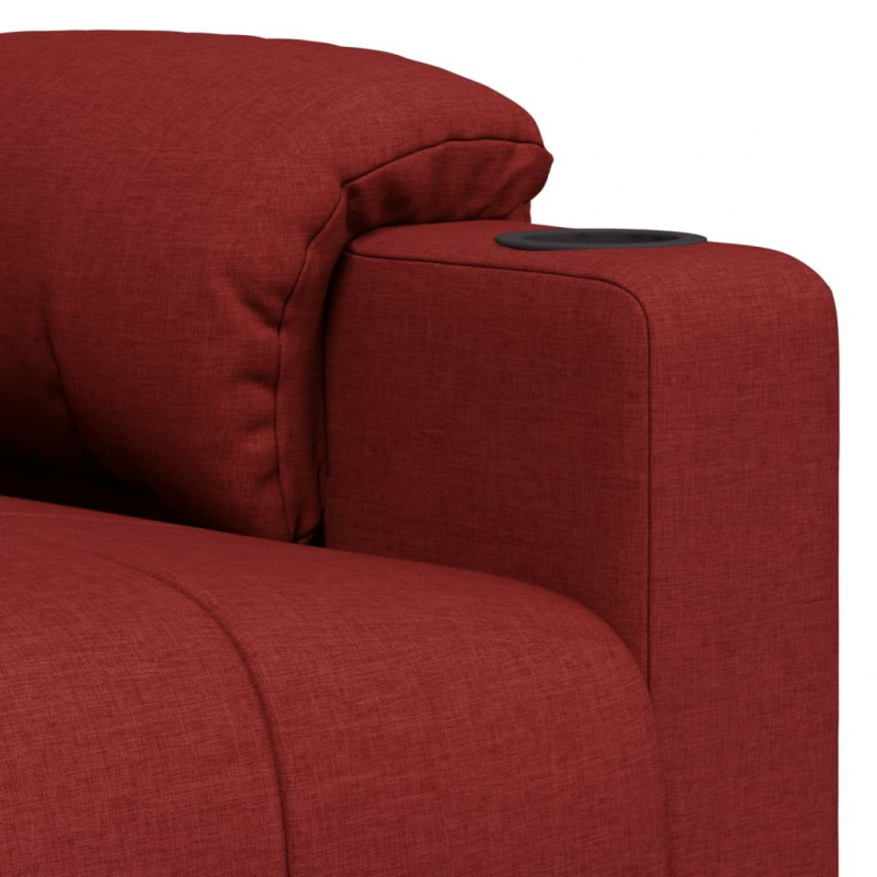 Massagesessel Weinrot Stoff