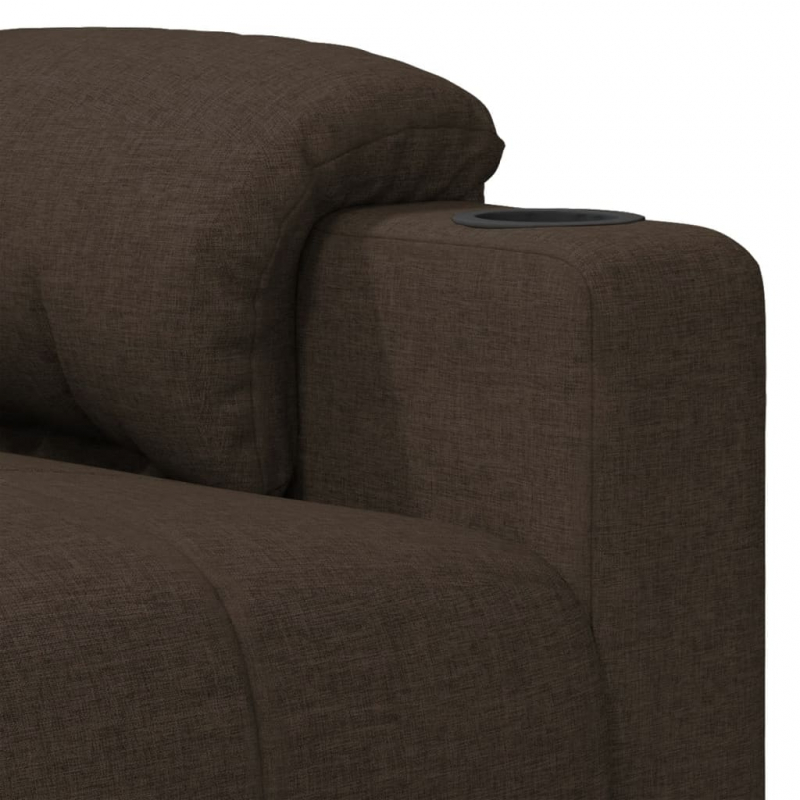 Massagesessel Dunkelbraun Stoff