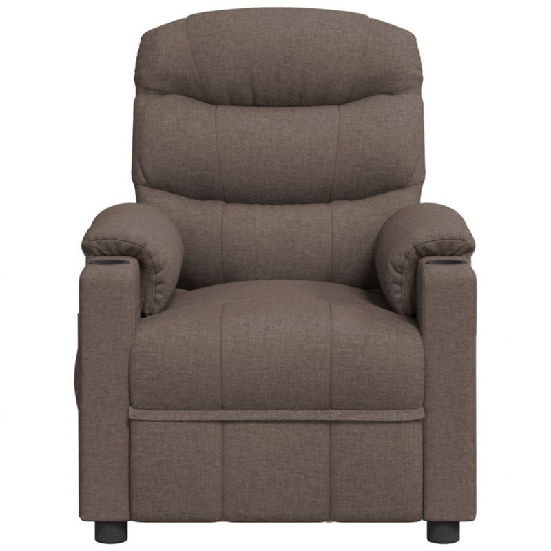 Massagesessel Taupe Stoff