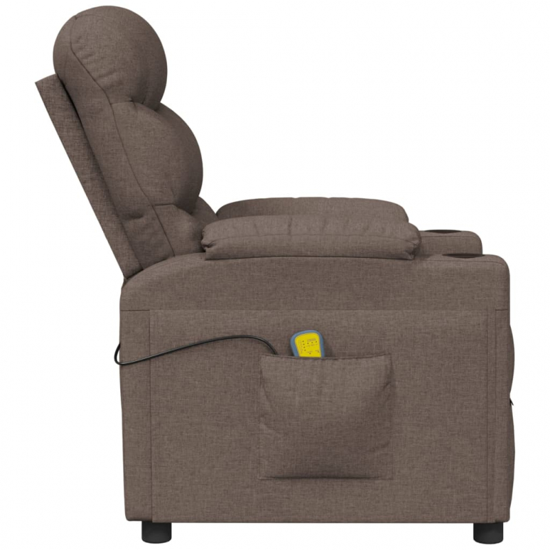Massagesessel Taupe Stoff