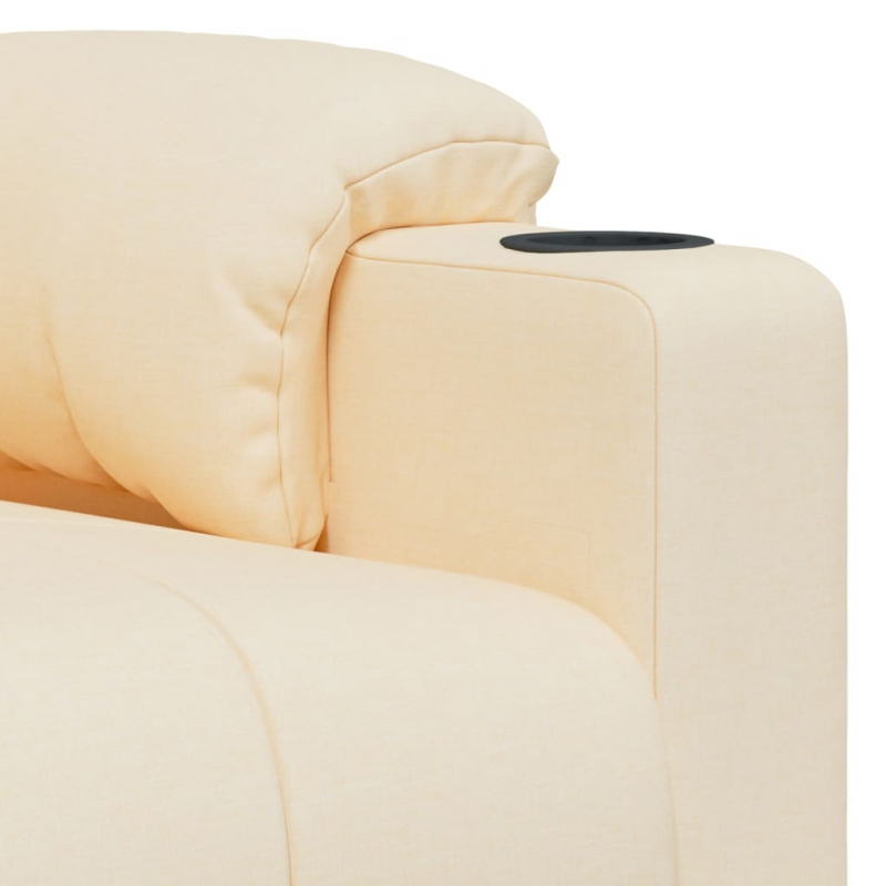 Massagesessel Creme Stoff