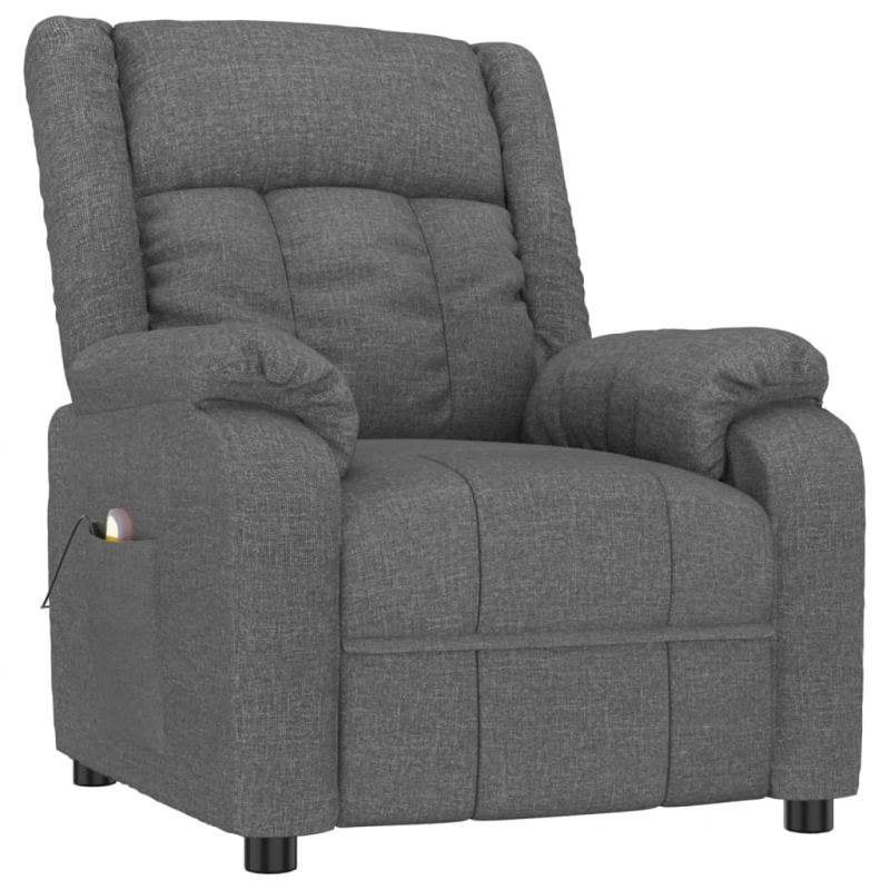 Massagesessel Dunkelgrau Stoff